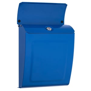 Image of Brilliant Blue Painted Locking or NonLocking Mailbox by TheBusBox - Choose Your Color Vintage Design