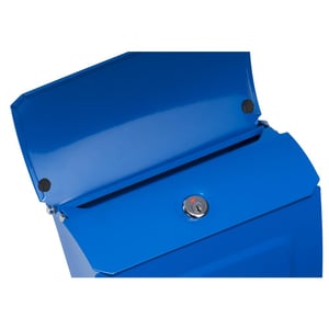 Image of Brilliant Blue Painted Locking or NonLocking Mailbox by TheBusBox - Choose Your Color Vintage Design