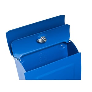 Image of Brilliant Blue Painted Locking or NonLocking Mailbox by TheBusBox - Choose Your Color Vintage Design