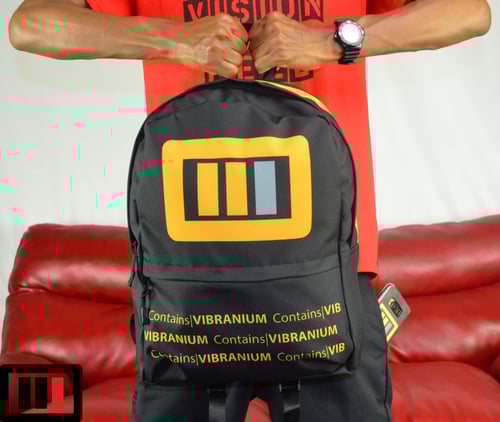 Image of Backpack Logo Blk/Gold/Grey Contains|VIBRANIUM (LIMITED only 3 made 1-3) c/o 18'
