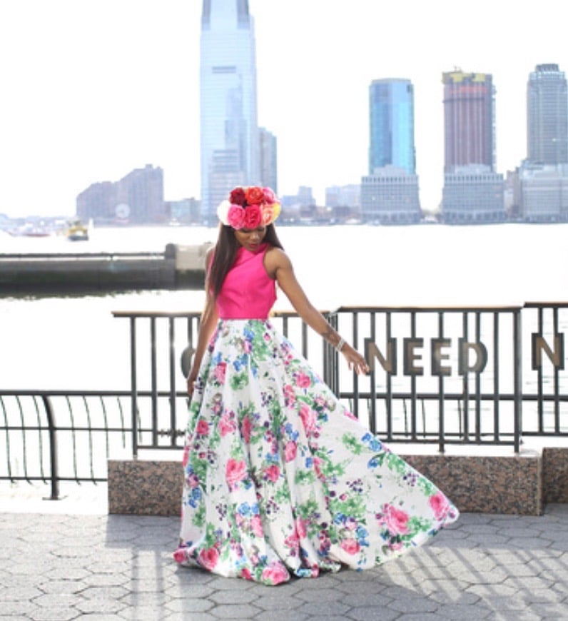 Image of Pink Floral Gown