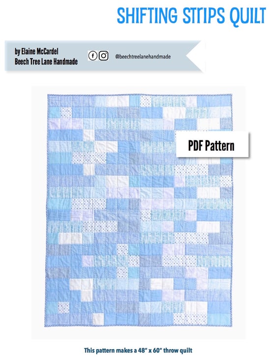 Image of Shifting Strips Quilt PDF Pattern