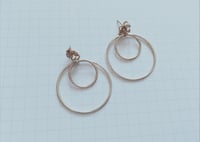 Image 2 of double hoop ear jacket studs