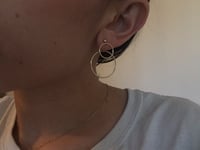 Image 3 of double hoop ear jacket studs