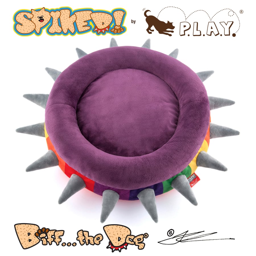 Image of Rainbow Spiked Pet Bed • SPIKED! by P.L.A.Y.