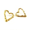 Single Melted Heart Studs - Yellow Gold