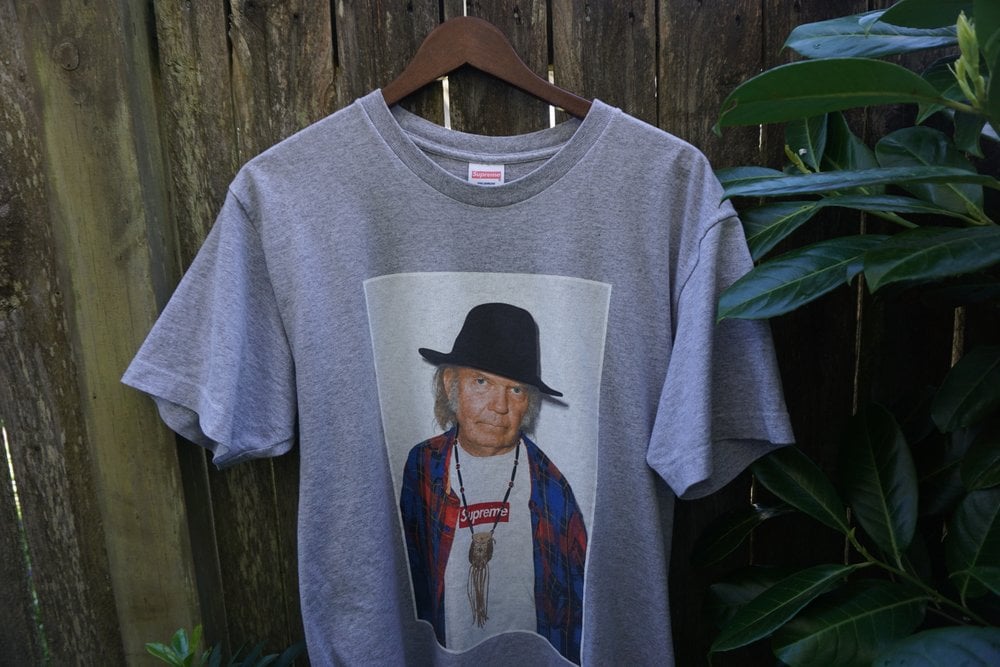 neil young supreme t shirt