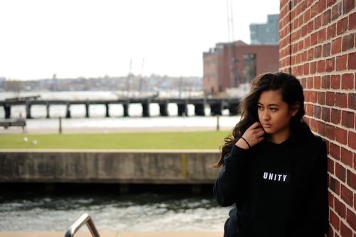 Image of BLACK UNITY HOODIE I UNISEX