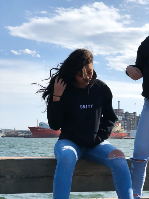 Image of BLACK UNITY HOODIE I UNISEX