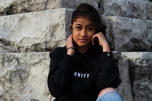 Image of BLACK UNITY HOODIE I UNISEX