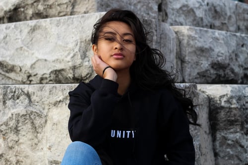 Image of BLACK UNITY HOODIE I UNISEX