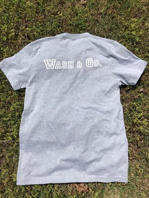 Image of WASH & GO.™️ Heather Grey Vneck Tee