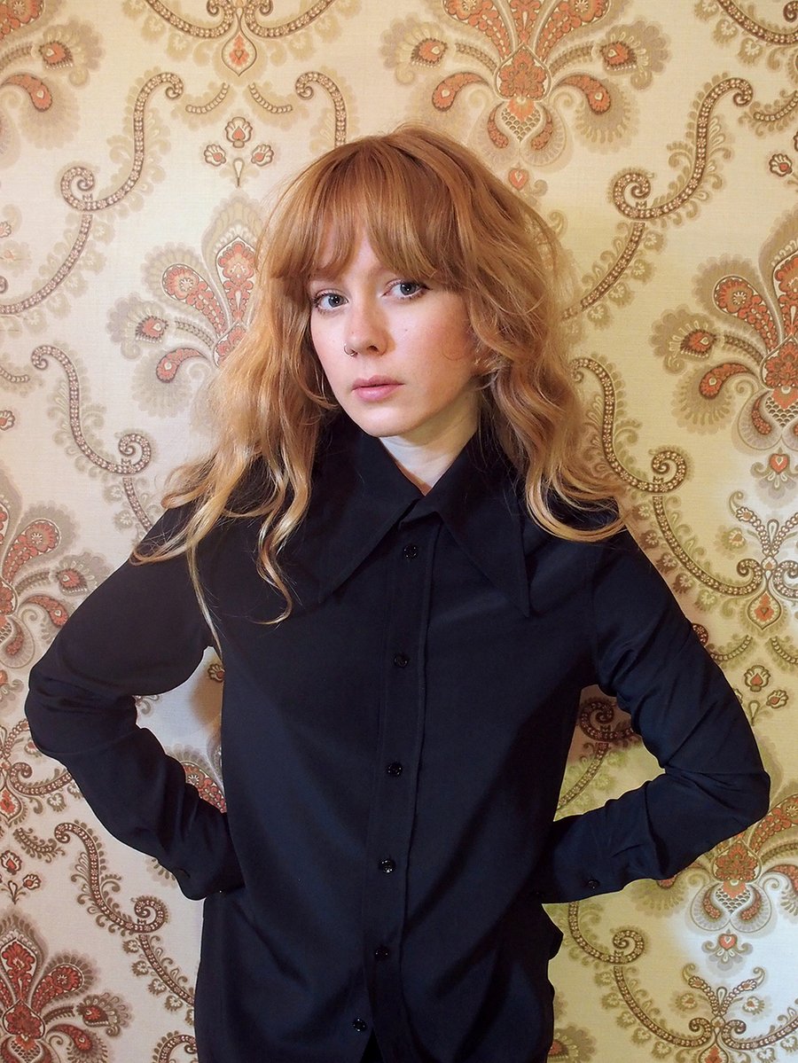 Image of Night Fever Silk Shirt - Black