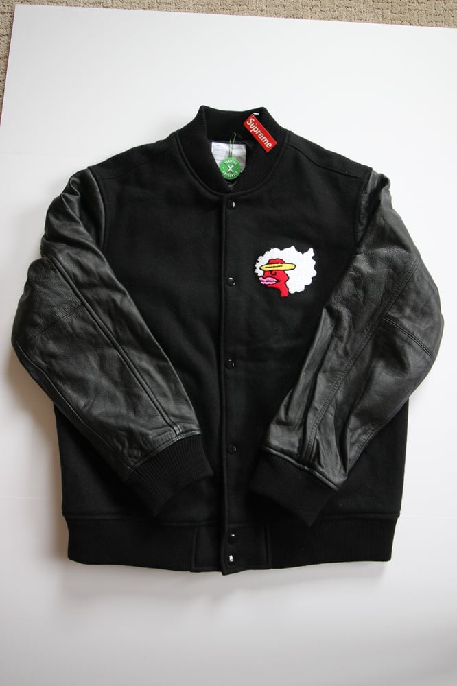 Image of Supreme FW17 Gonz Ramm Varsity Leather Jacket