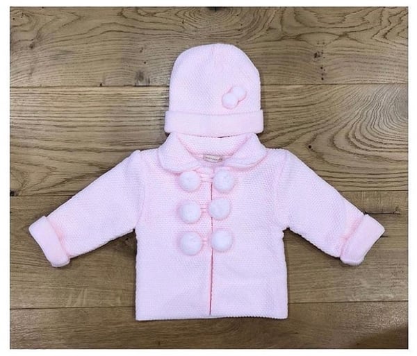 Image of Girls Mintini Pom Pom jacket & matching hat