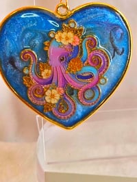 Image 4 of Handcrafted Resin Octopus Earrings 