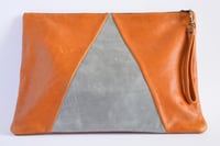 Image 1 of Desert Oversized Leather Clutch Purse