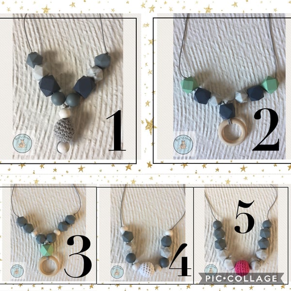 Image of Fiddle & Teething necklaces