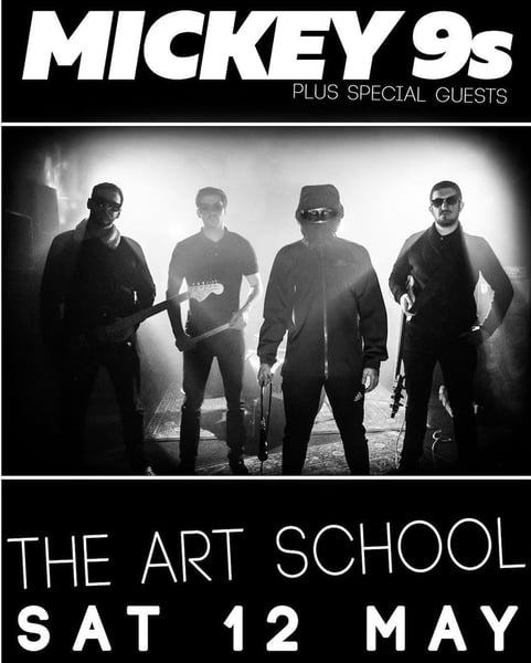 Image of BooHooHoo live supporting Mickey 9s at the Art School