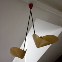 Image 5 of Architectural Pendant Light with Scooped Shades, 1950s