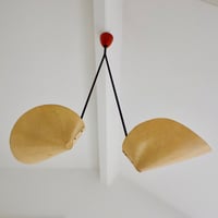 Image 3 of Architectural Pendant Light with Scooped Shades, 1950s