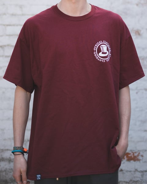 Image of Synical Stamp T-shirt - Maroon