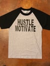 Hustle and Motivate Adult Short Sleeved Raglan