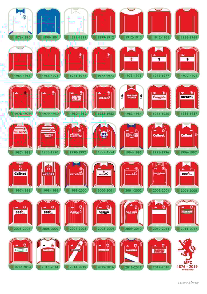 Image of Up The Boro! A2 signed litho print