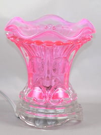 Pink oblong Crystal Oil Lamp
