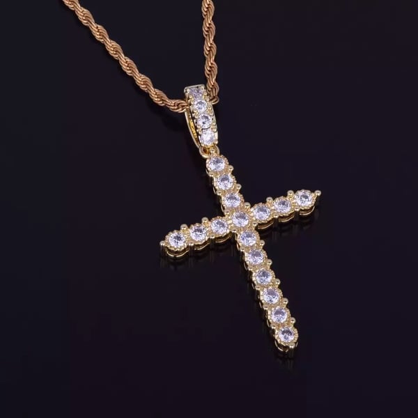Image of Diamond Cross + Chain Set