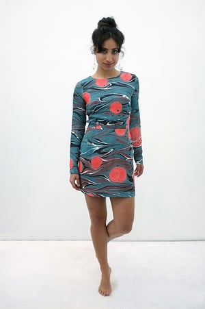 Image of MARBLE Mini - Blue/Scarlet (originally $298) Size 4 + 8