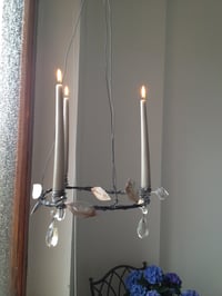 Image 2 of Crystal and Silver Leaves Candelabra