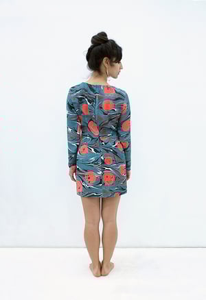 Image of MARBLE Mini - Blue/Scarlet (originally $298) Size 4 + 8