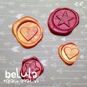 Image of Sello de lacre: estrella y corazón