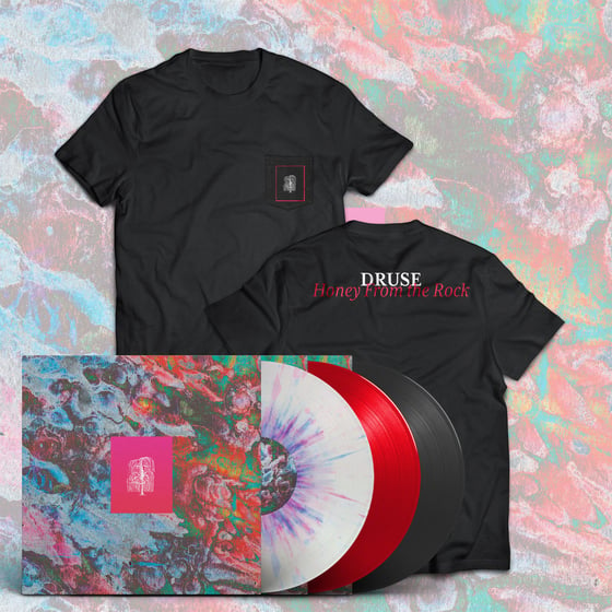 Image of Druse - Honey From The Rock LP + Shirt Bundle