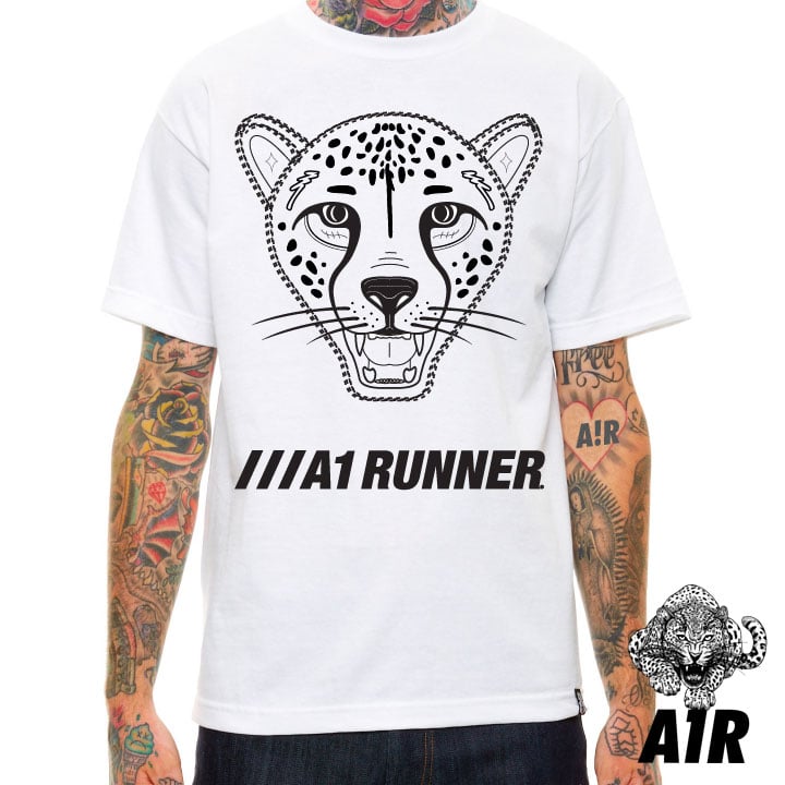Image of ///A1 Runner Sportivo Di Lusso Cheetarah White Tee