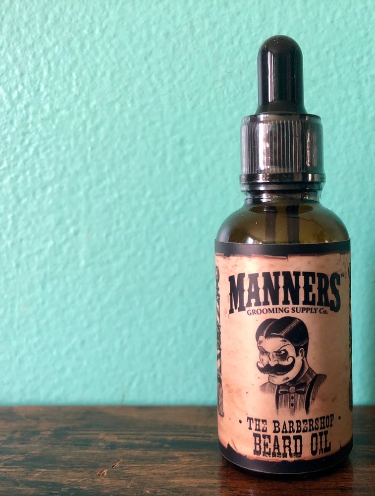 Image of "THE BARBERSHOP" Premium Beard Oil - Amber Dropper Bottle
