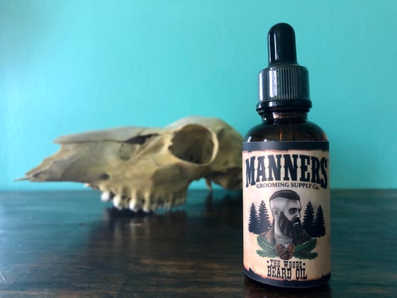 Image of "THE WOODS" Premium Beard Oil - Amber Dropper Bottle