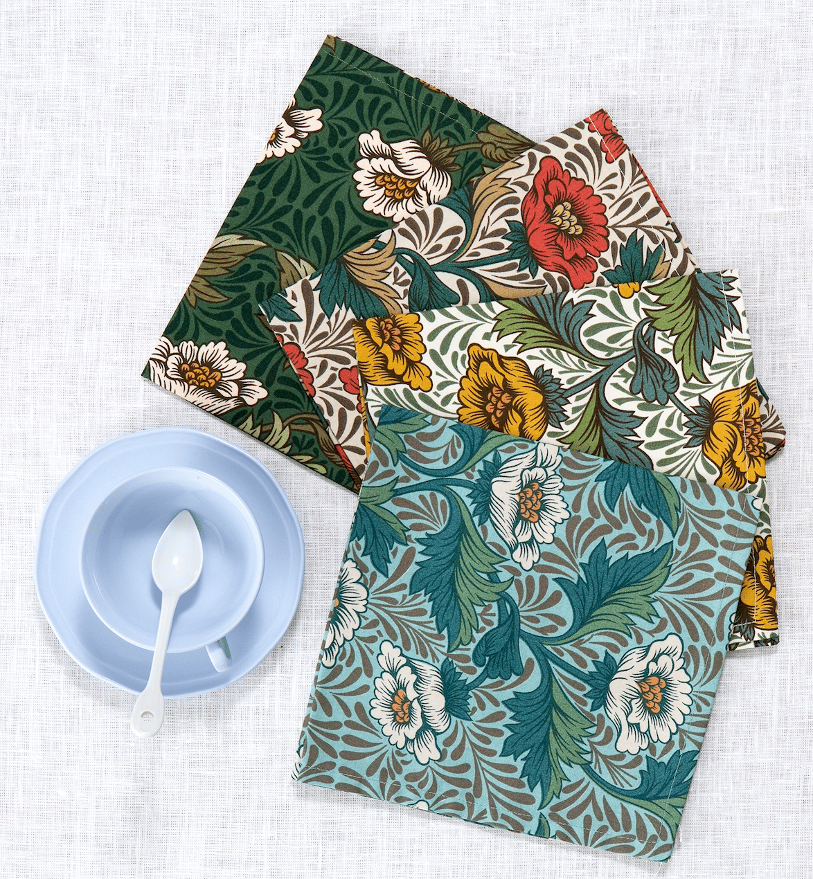 Image of Tovaglioli Collezione Morris - set da 4 / Morris Collection napkins - set of 4