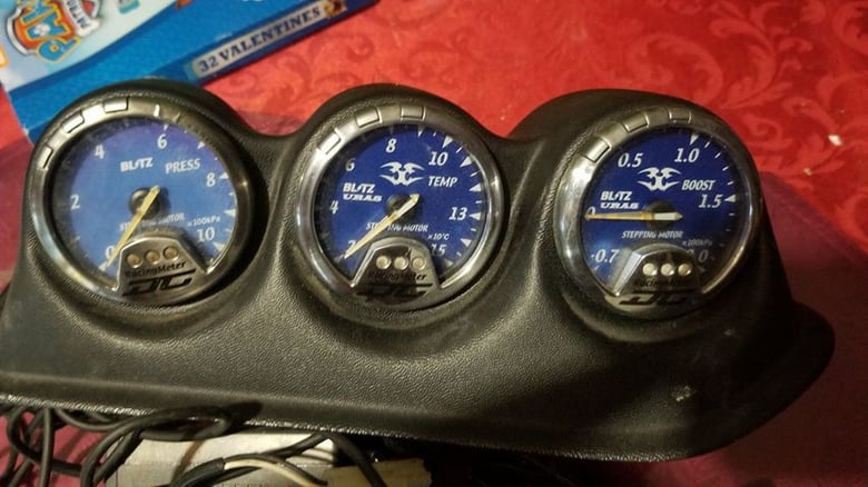 Image of Blitz uras 3 blue gauge pods