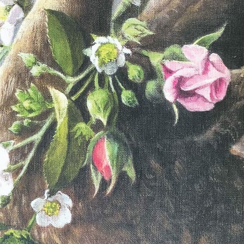 Image of Linen Woodland Duck Cushion