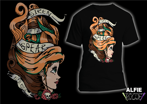 Image of Alfie Rogue - Black Siren of the Spear T-shirt