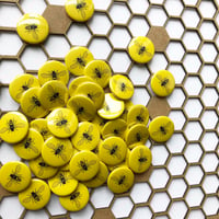 Image 1 of Manchester Worker Bee Button Badge