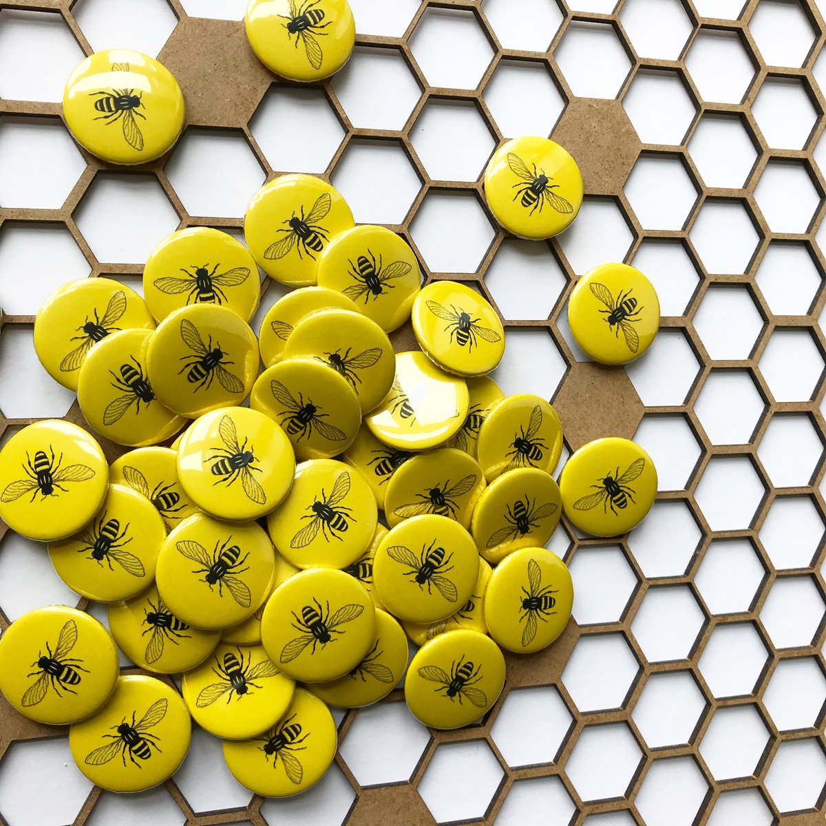 Manchester Worker Bee Button Badge / The Manchester Bee Company