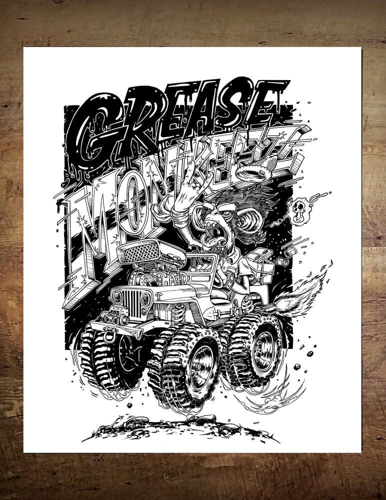 Image of Grease Monkeez 4x4 Poster