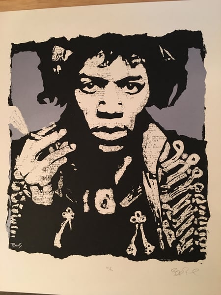 Image of "R.U. Experienced?" Jimi Hendrix metallic grey
