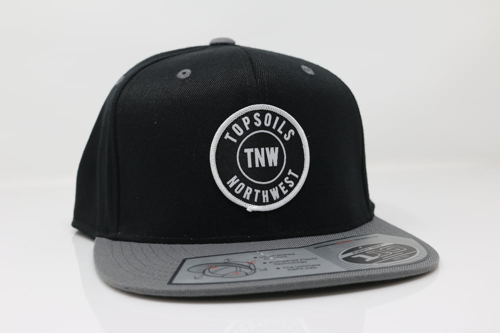 Image of TNW FlexFit Snapback Circle Logo Two Tone Gray/Black