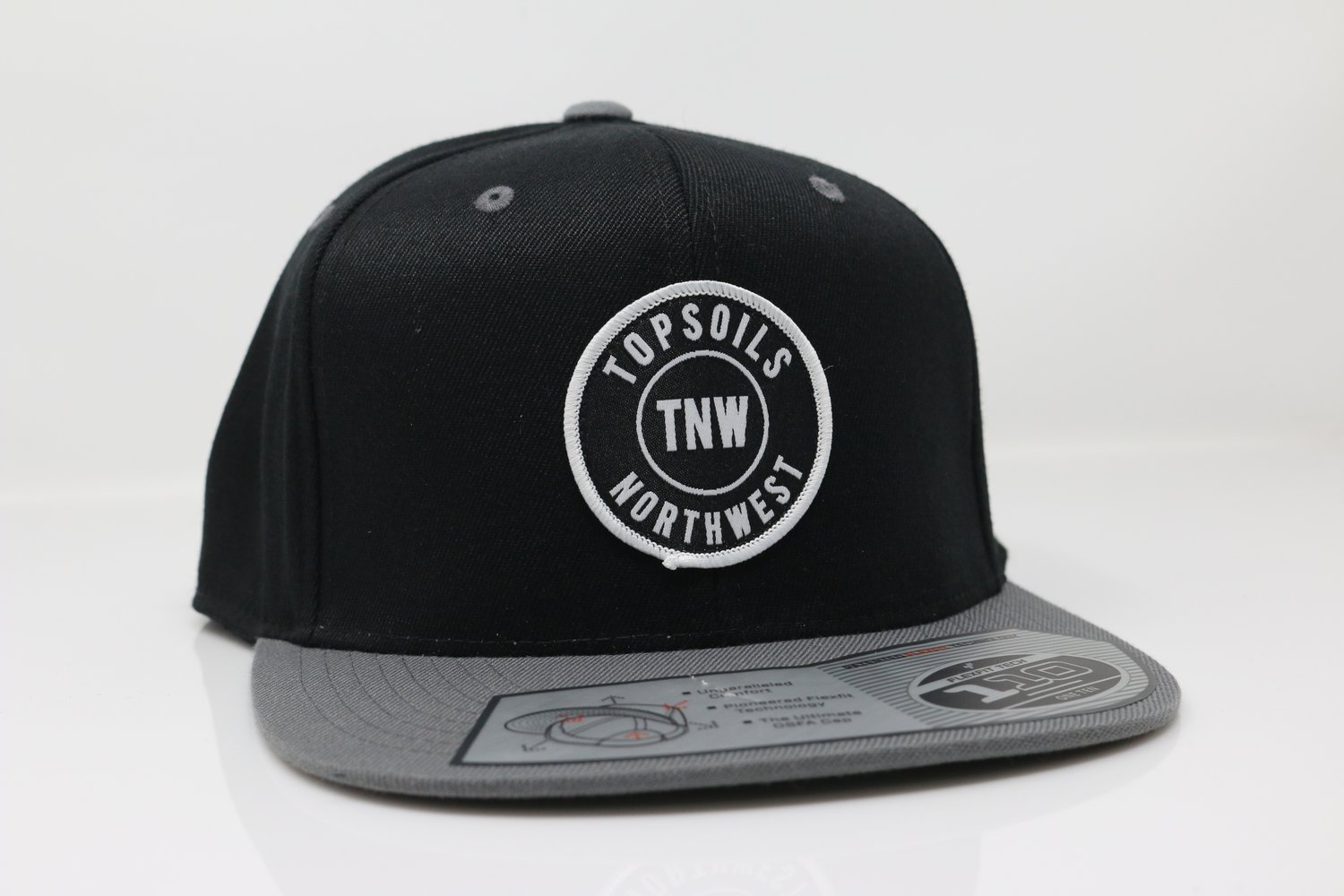 Image of TNW FlexFit Snapback Circle Logo Two Tone Gray/Black