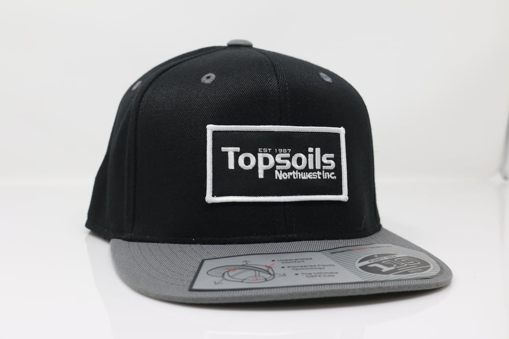 Image of TNW FlexFit Snapback Rectangle Logo Two Tone Gray/Black