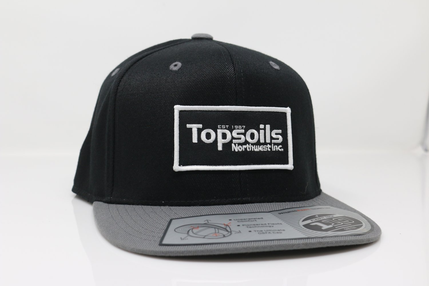 Image of TNW FlexFit Snapback Rectangle Logo Two Tone Gray/Black